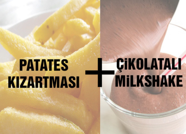milkshake, patates kızartması Denemeniz Gereken İlginç Yiyecek Karışımları