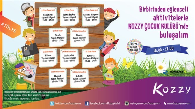 Çocuklar için Eğlecenin Yeni Adresi: Kozzy Alışveriş ve Kültür Merkezi