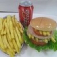 Duble Hamburger + Patates Kızartması + Kutu İçecek