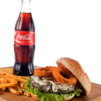 American Burger (Orta) + Baharatlı Patates Kızartması (200 gr.) + Kutu İçecek