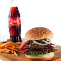 Herkül Burger (Büyük) (360 gr.) + Baharatlı Patates Kızartması (200 gr.) + Kutu İçecek
